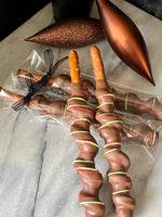 Hand-Crafted Caramel & Chocolate-Dipped Pretzel Rods