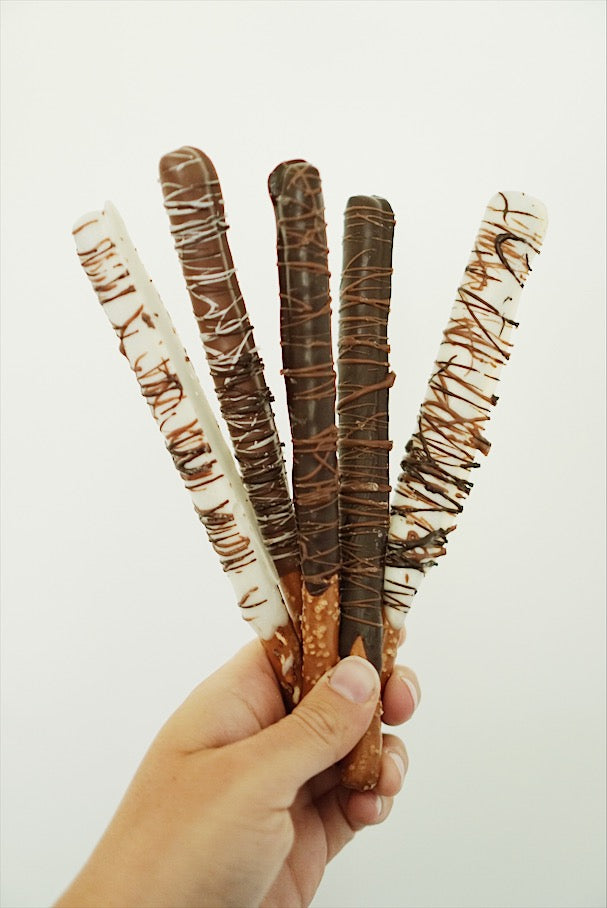 Chocolate-Dipped Pretzel Rods