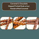 Caramel & Chocolate-Dipped Pretzel Rods